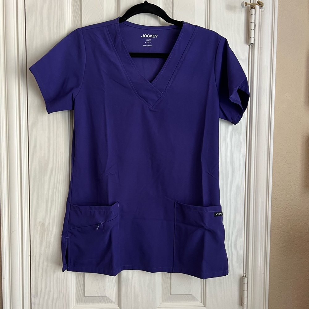 Purple Jockey Scrub Top